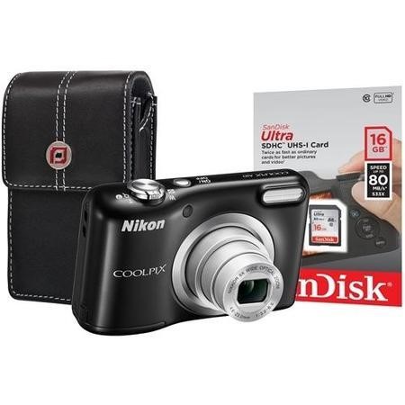 Nikon Coolpix A10 Black Camera Kit inc Luxury Leather Case and